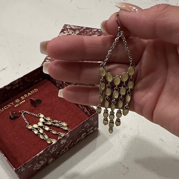 Lucky Brand Silver Chandelier Earrings - Picture 3 of 6